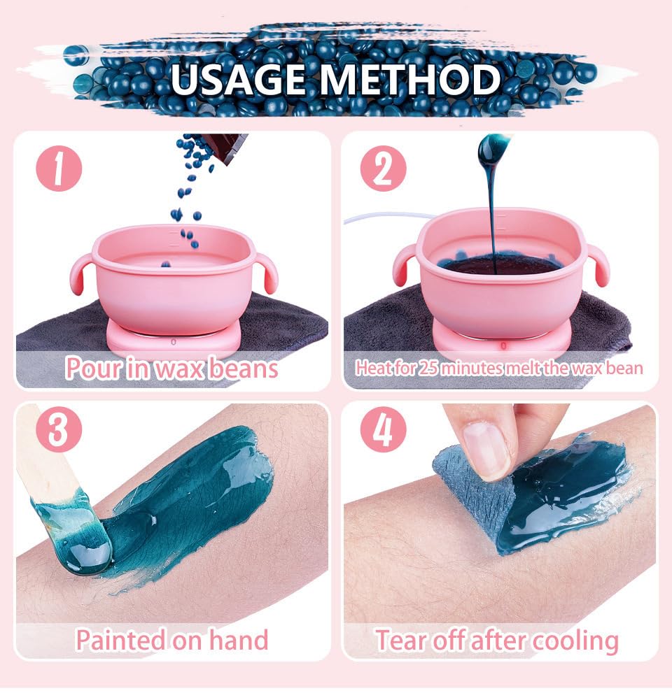 HURRISE Electric Hot Wax Warmer Machine for Hair Removal, 400ml Removal Wax Heater, 100W Silicone Pot Liner, High Power Performance, Large Capacity Beauty and Personal Care HURRISE