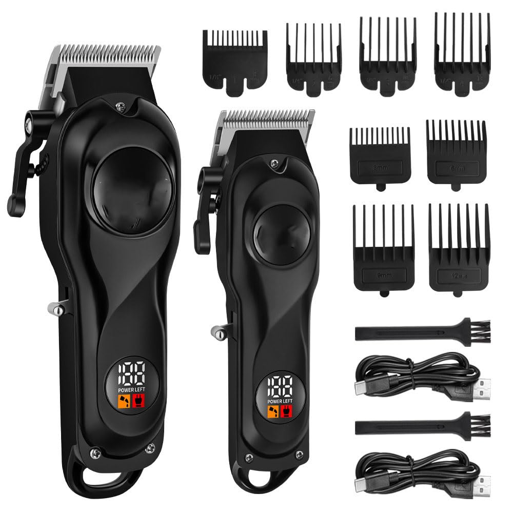 Hair Clippers/Trimmer Set for Men Professional, Cordless Clippers for Cutting, Electric Mchine with LED Digital Display and 8 Guide Combs Beauty and Personal Care QDKVTNDJZ