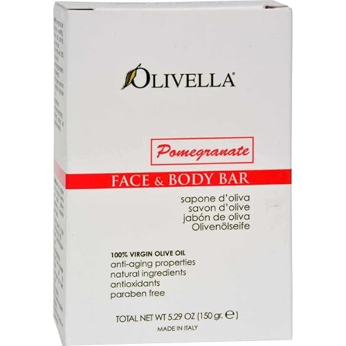 Olivella Face and Body Bar Soap, Pomegranate, 5.29 Ounce Beauty & Personal Care Olivella