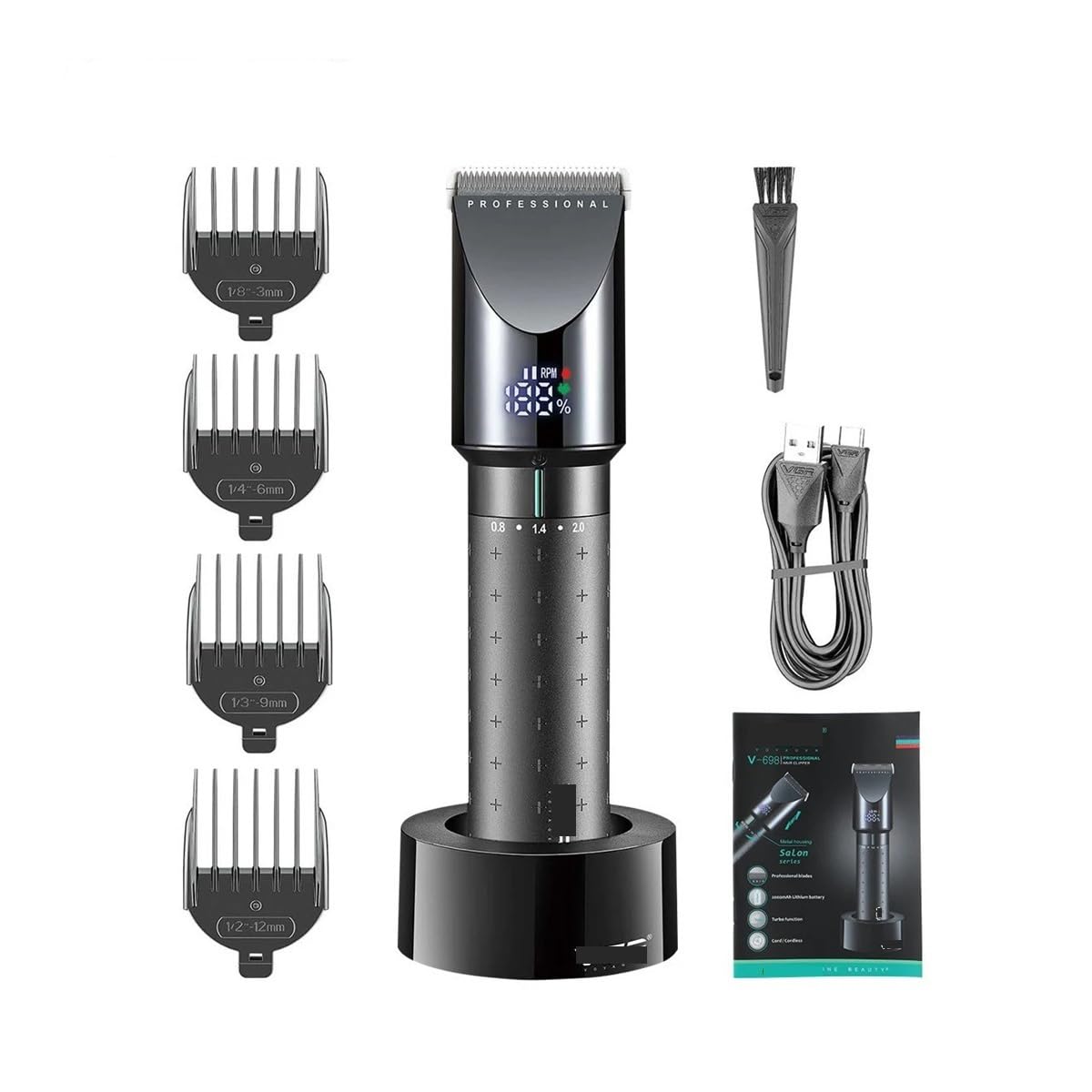 EWKYLSEM High-end Hair Clipper, deep Cleaning Trimmer, Multifunctional Men's Removal Salon Carving, Electric Push Shear 698 Beauty and Personal Care EWKYLSEM