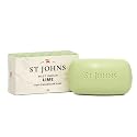 St. John West Indian Lime Soap Bar | Refreshing Caribbean Citrus Soap for Men | USA Made, Triple-milled Soap Bar | Luxury, Hydrating Body Soap Beauty & Personal Care St. John