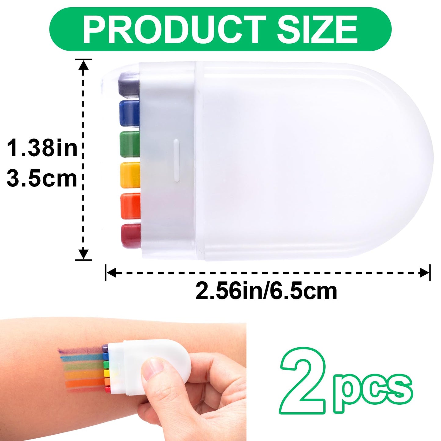 Lekgavd 2PCS Rainbow Face Body Paint, Pride Makeup Supplies, Face Painting Crayons for Pride Day, Celebrations Party, Festivals for Men, Women Beauty & Personal Care Lekgavd