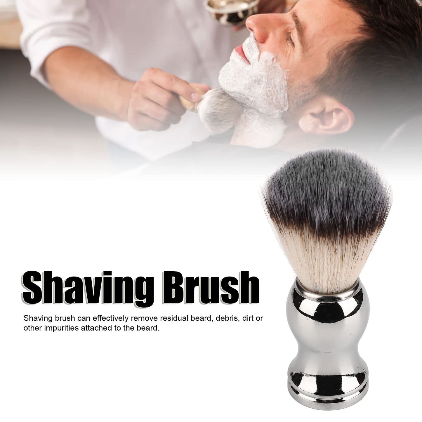 Premium Men's Shaving Brush, Soft fibers Strong Cleaning Force, Silver Plated Handle, Home Salon Use Beauty and Personal Care goodstumbler