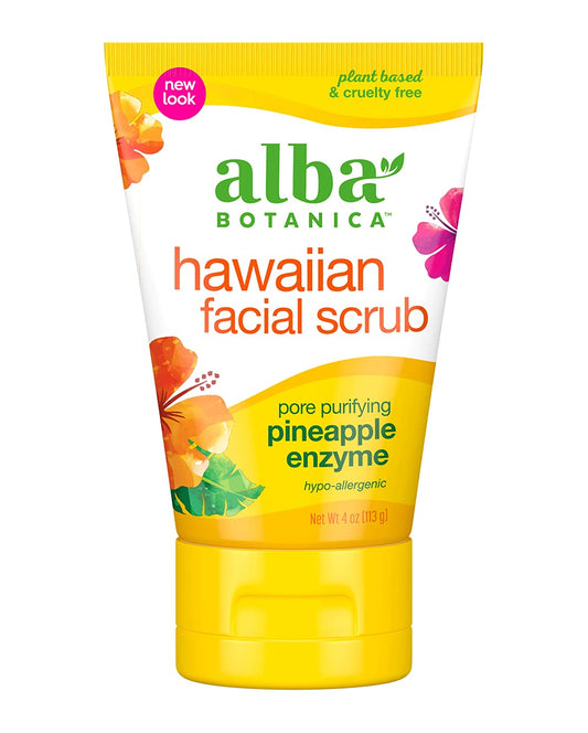 Alba Botanica Hawaiian Facial Scrub, Pore Purifying Pineapple Enzyme, 4 Oz Beauty & Personal Care Alba Botanica