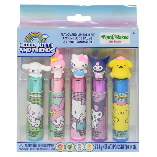 Townley Girl Hello Kitty & Friends 5 Pc Plant Based, Moisturizing Lip Balm Makeup Set for Girls Kids Toddlers, Perfect for Parties Sleepovers Beauty & Personal Care Townley Girl