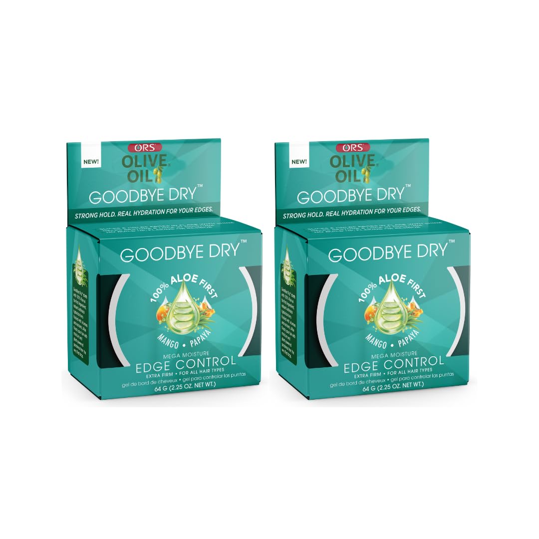ORS Goodbye Dry Mega Moisture Edge Control Extra Firm Gel 2.25 oz - Pack of 2 Beauty & Personal Care ORS