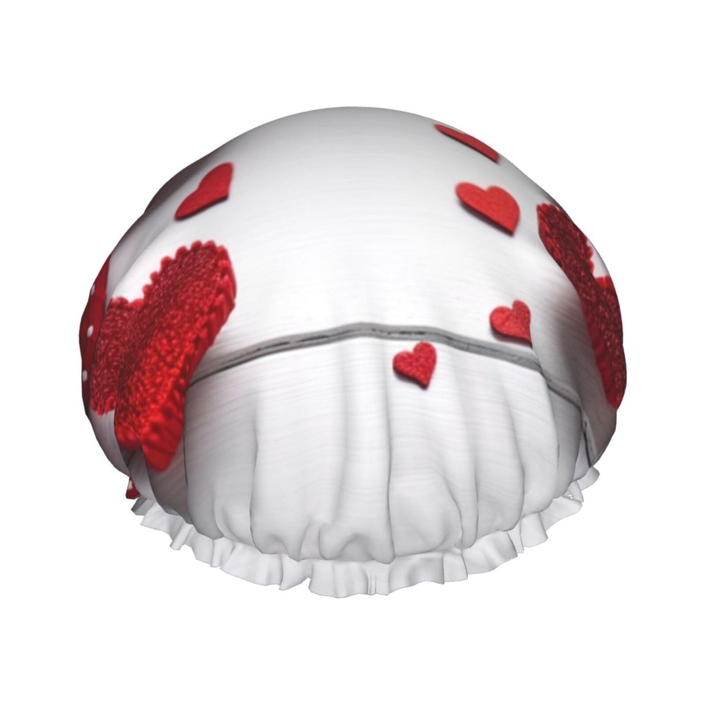 Handmade Hearts Shower Cap for Women Men Large Reusable Shower Bonnet Double-Layer Waterproof Bath Caps Elastic Band Hair Hat for All Hairstyles Beauty and Personal Care BWLHJKE