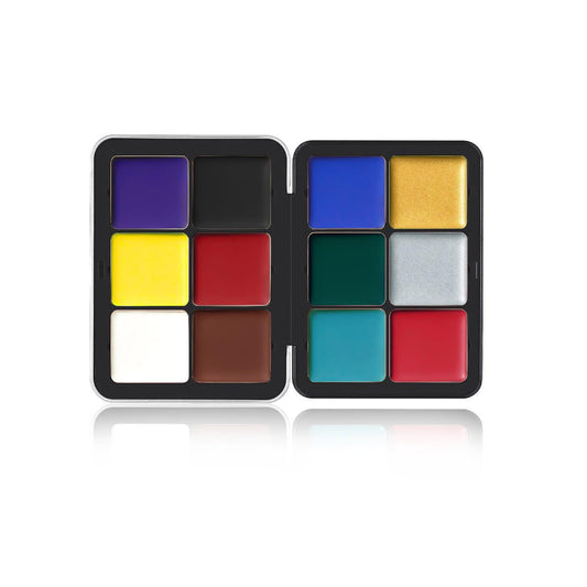 12 Color Face Body Paint Palette, Professional Face Painting Kit Creamy Waterproof Oil-Based Painting Palette for Parties, Halloween, Cosplay, Stage Beauty & Personal Care New Cover