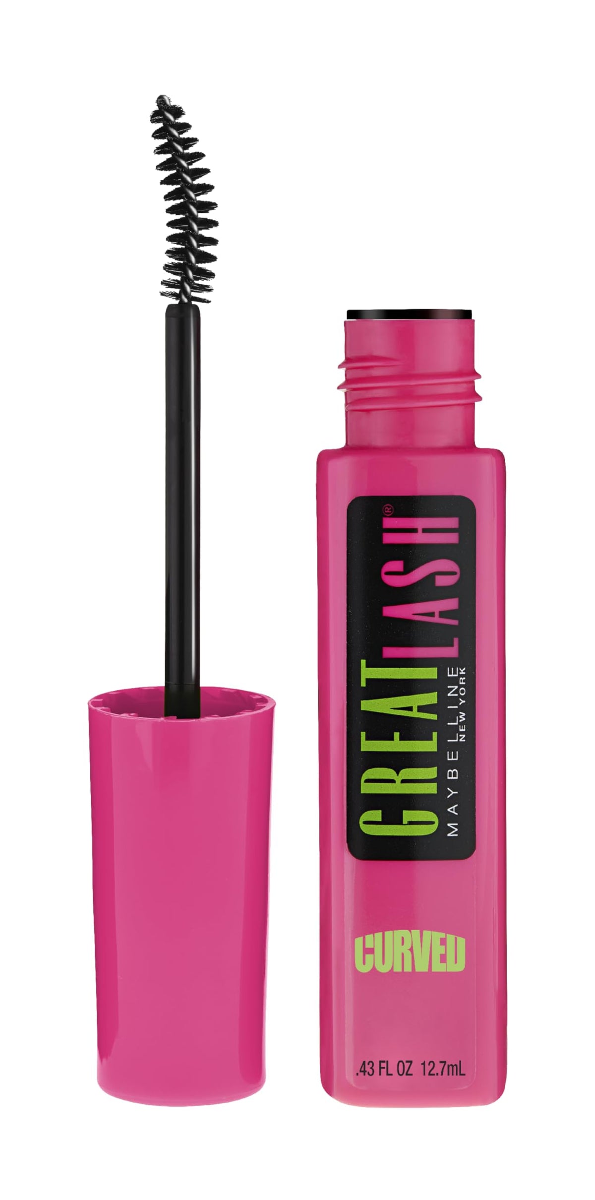 Maybelline Great Lash Curved Brush Washable Mascara, Volumizing, Lengthening and Curling Mascara, Blackest Black, 1 Count Beauty & Personal Care MAYBELLINE