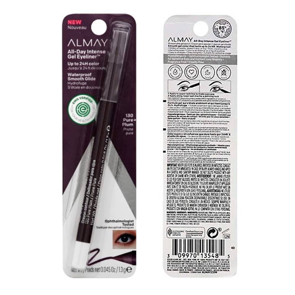Pack of 2 Almay All-Day Intense Gel Eyeliner, Pure Plum 130 Beauty & Personal Care Almay