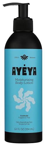 Ayeya Fragrance-Free Moisturizing Body Lotion - Gratitude - Vegan Body Moisturizer for Dry, Sensitive Skin - Unscented Daily Lotion with Shea Butter Beauty & Personal Care Ayeya
