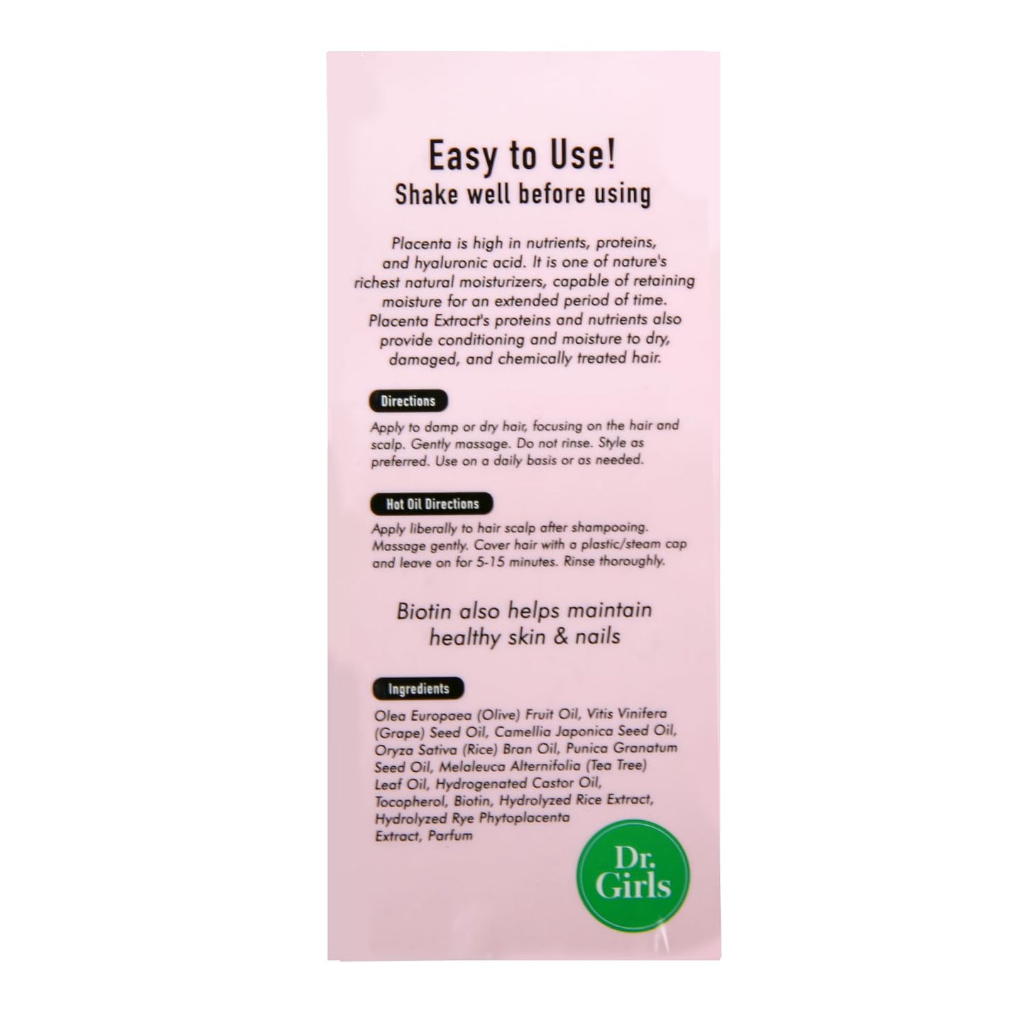 Dr.Girls Rice Water Thickening Growth Oil 6oz (Placenta Extracts) Beauty & Personal Care Dr.Girls