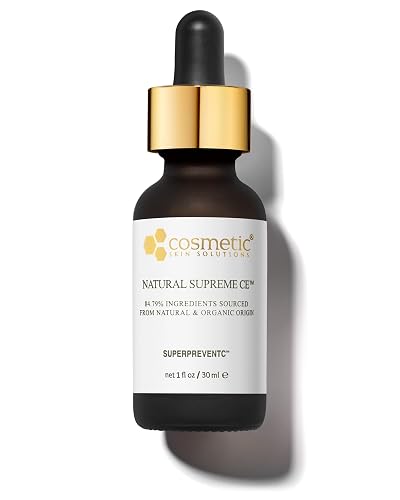 Natural Supreme CE - 15% Vitamin C Face Serum with Vitamin E, Aloe Vera & Organic Extracts - Hydrating and Firming Antioxidant Serum for Smooth Beauty & Personal Care Cosmetic Skin Solutions