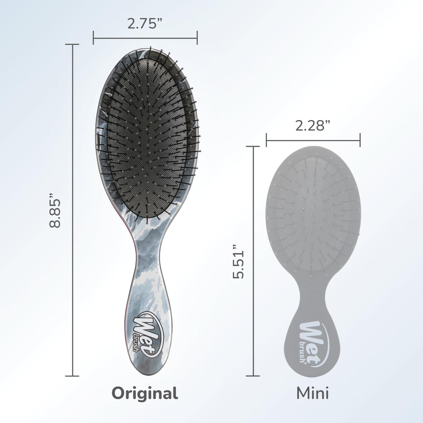 Wet Brush Original Detangler Brush - Metallic Marble, Onyx - All Hair Types - Ultra-Soft IntelliFlex Bristles Glide Through Tangles with Ease Beauty & Personal Care Wet Brush