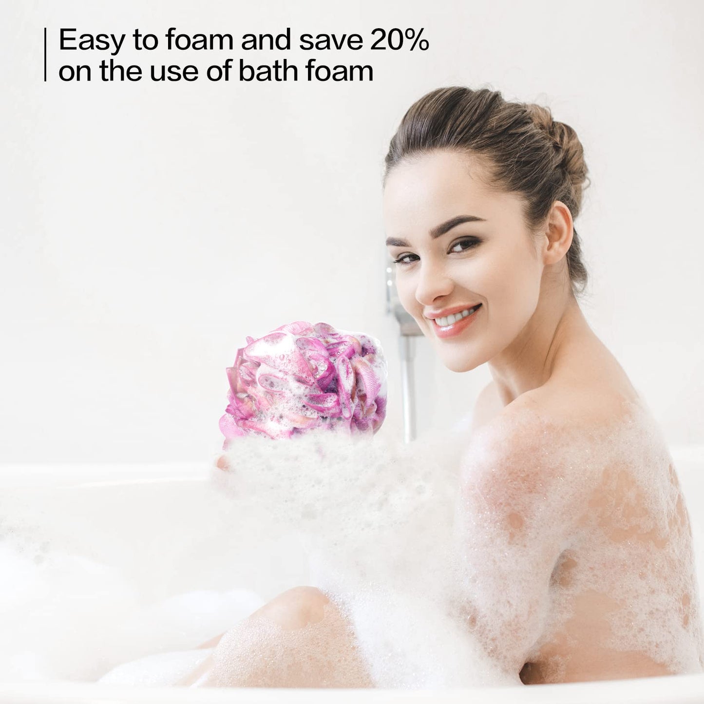 Fishent Bath Sponge Shower Loofahs 60g, 3 Pack Soft Net Body Scrubber, Durable Mesh Shower Pouf Bath Loofah Sponge Body Wash Puff for Women and Men Beauty & Personal Care Fishent
