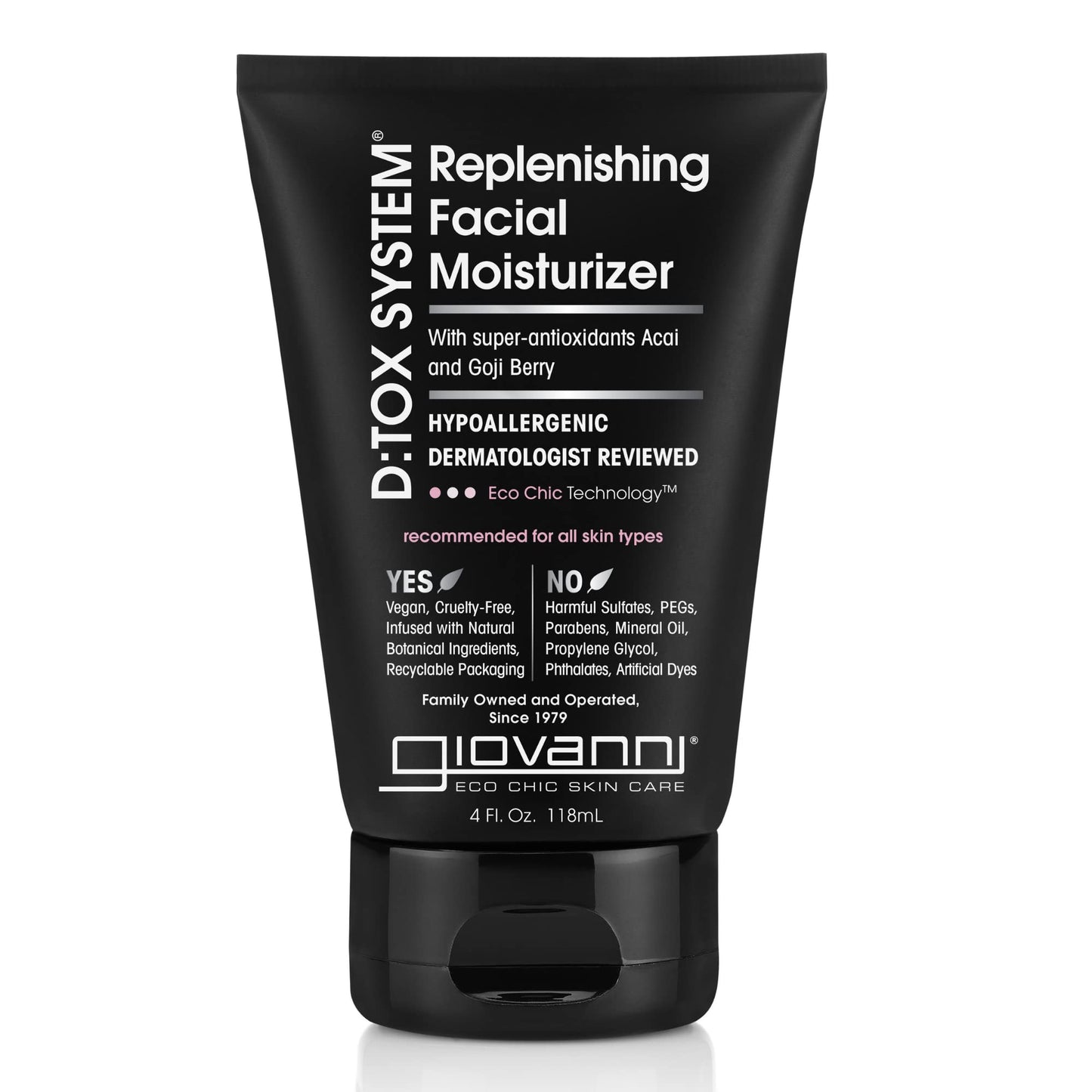GIOVANNI D:tox System Replenishing Facial Moisturize - Face Moisturizer, Contains Super Antioxidants Acai & Goji Berry, Helps to Prevent Dryness Beauty & Personal Care GIOVANNI