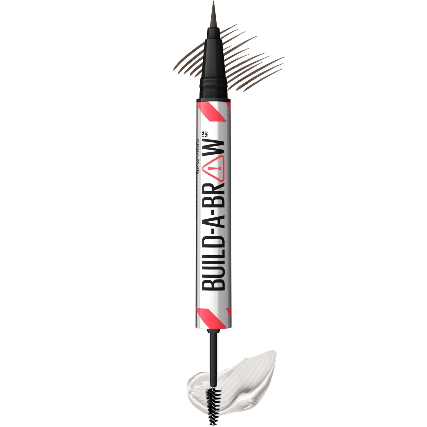 Maybelline Build-A-Brow 2-in-1 Brow Pen and Sealing Eyebrow Gel, Eyebrow Makeup for Real-Looking, Fuller Brows, Black Brown, 1 Count Beauty & Personal Care MAYBELLINE