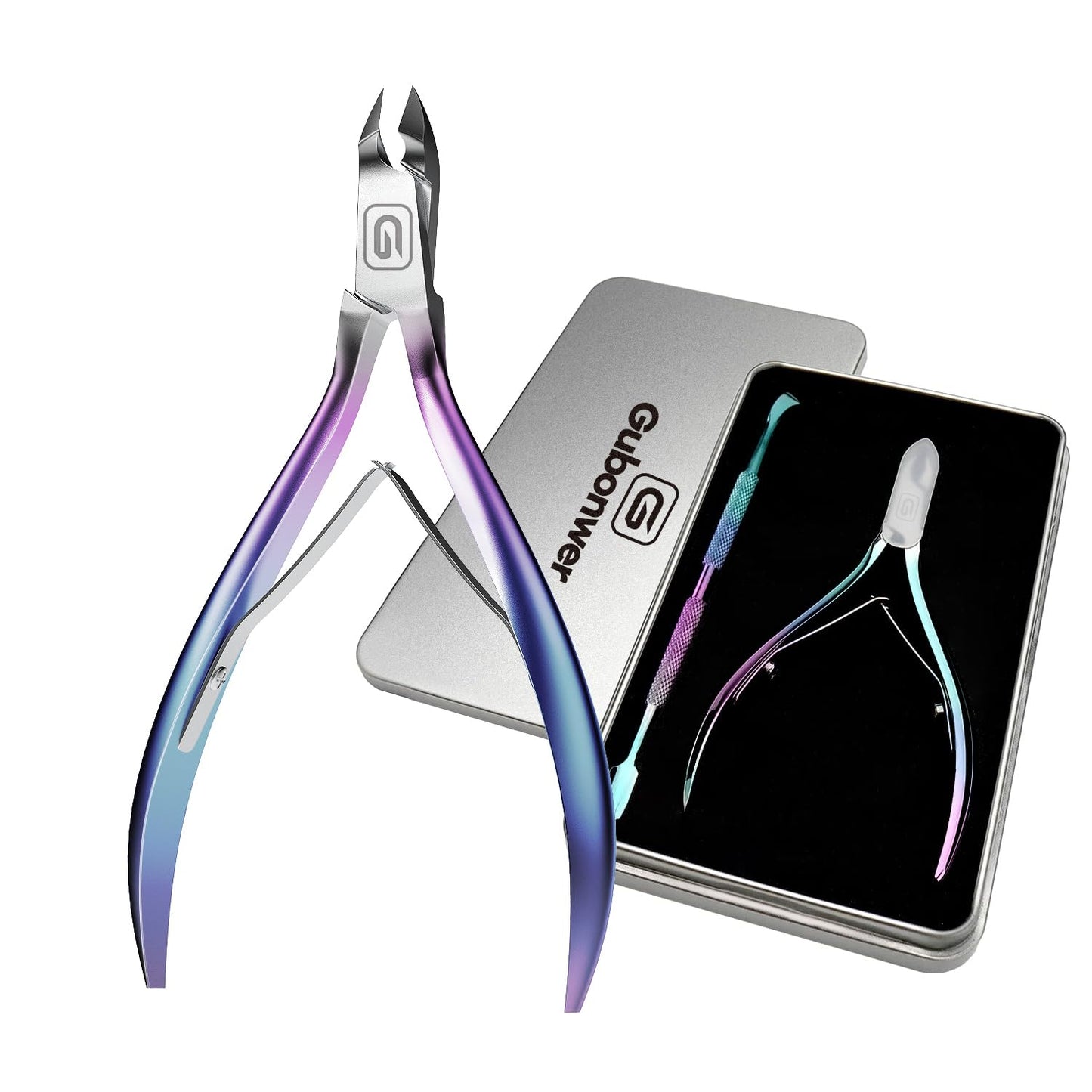 Cuticle Trimmer 3/4 Jaw Extremely Sharp Cuticle Nippers Scissors Stainless Steel Clippers Cutter Remover Pedicure Manicure Nail Tool, cuticle pusher Beauty and Personal Care Gubonwer