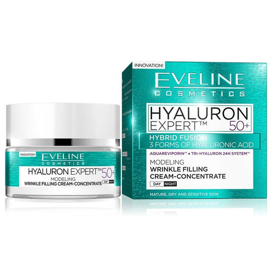 EVELINE COSMETICS Biohyaluron 4d Concentrated Face Day and Night Cream for All Skin Types Also Sensitive Deep Wrinkles Reduction Ages 50 and Up Beauty & Personal Care EVELINE COSMETICS