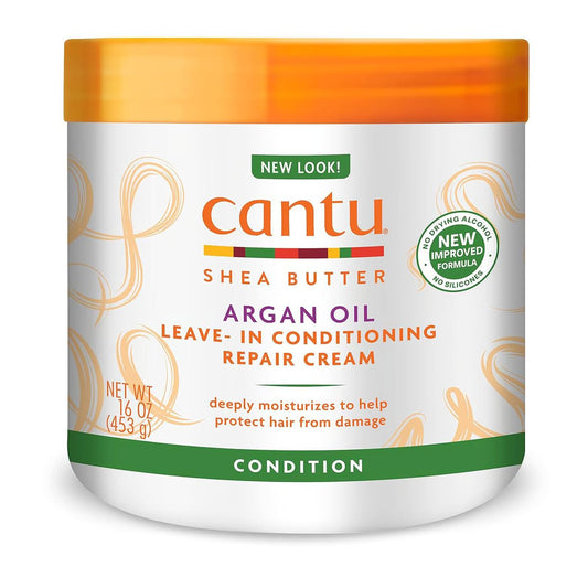 Cantu Argan Oil Leave in Conditioning Repair Cream, 16, 96 oz (Pack of 6) Beauty & Personal Care Cantu
