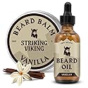 Striking Viking Beard Oil and Balm - Leave in Beard Conditioner - Tames, Styles, Softens, and Moisturizes Beards and Mustache - Made with All Natural Beauty & Personal Care Striking Viking