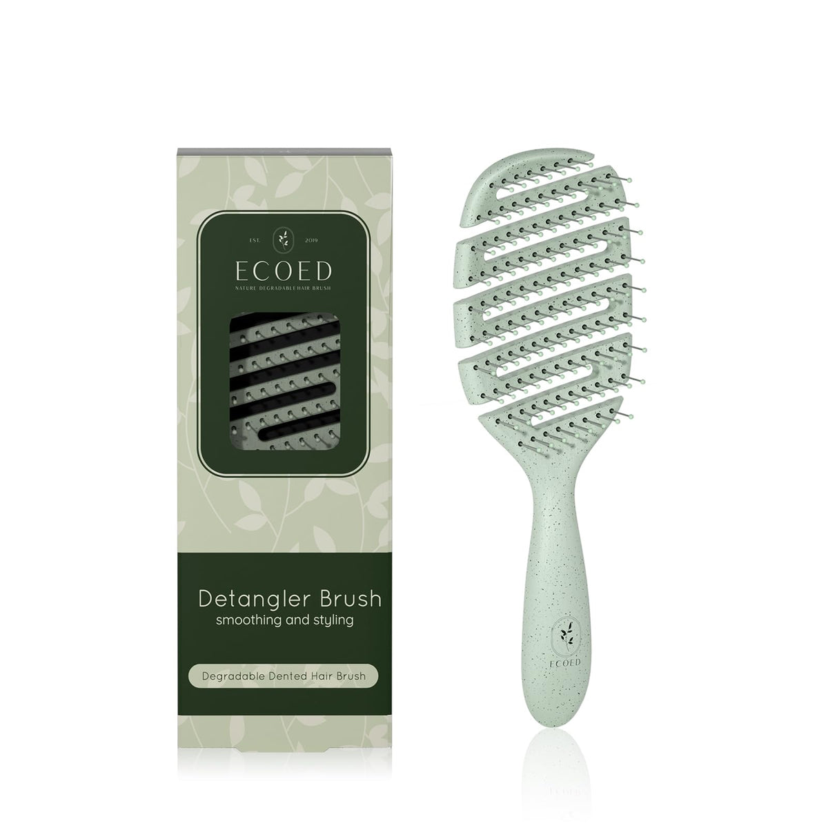 Ecoed Detangler Hairbrush, Soft Bristle Detangling Brush for Straight, Wavy, Curly and Fine Hair, Dry and Wet, Quick Smoothing for Women and Men Beauty & Personal Care ecoed