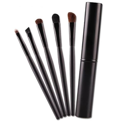 Mokale 5 Pieces Professional Eyeshadow Brush Makeup Kit Designer Cosmetic Eye Makeup Tools With Luxury Case Synthetic & Goat Hair Stylish Ergonomic Beauty & Personal Care Mokale