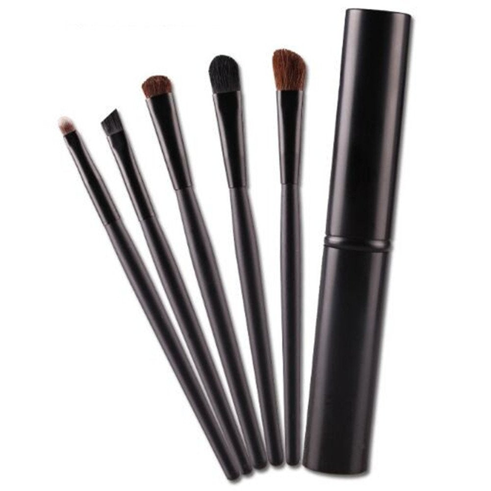 Mokale 5 Pieces Professional Eyeshadow Brush Makeup Kit Designer Cosmetic Eye Makeup Tools With Luxury Case Synthetic & Goat Hair Stylish Ergonomic Beauty & Personal Care Mokale