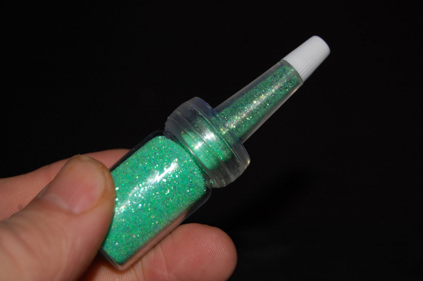 UV Blacklight Reactive Cosmetic Face & Body Glitter Powder (10 Gram Jars) (UV Shamrock Green) Beauty & Personal Care DIRECTGLOW LLC