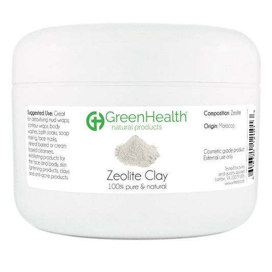GreenHealth Zeolite Clay Powder 6 oz - 100% Pure & Natural | Detoxifying & Rejuvenating Face Mask, Deep Pore Cleanser & Body Detox Beauty & Personal Care GreenHealth