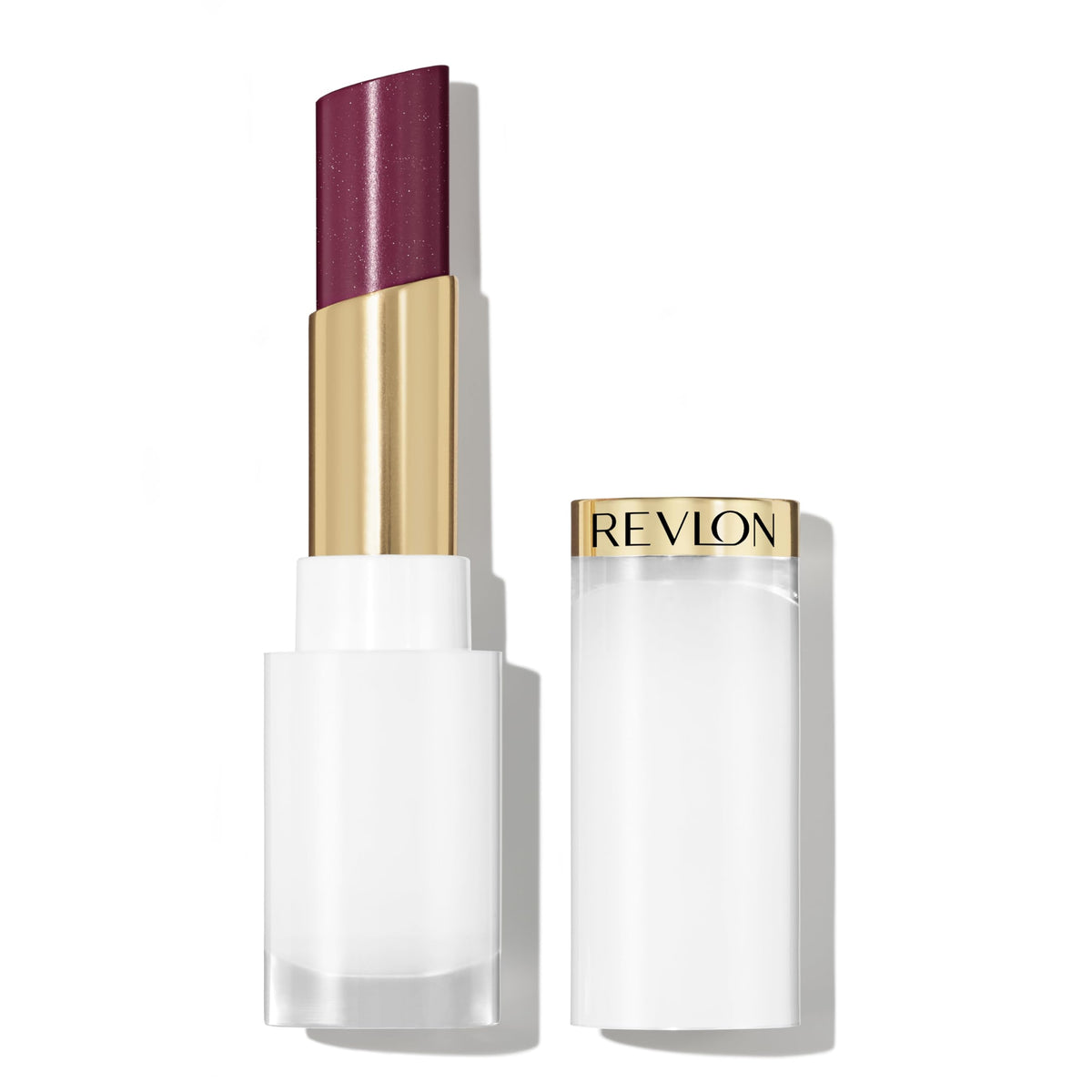 REVLON Super Lustrous Glass Shine Balm, Hydrating Tinted Lip Balm with Hyaluronic Acid, Aloe & Rose Quartz, Medium-Dark Plum Lipstick, NEW Shade, 015 Beauty & Personal Care REVLON
