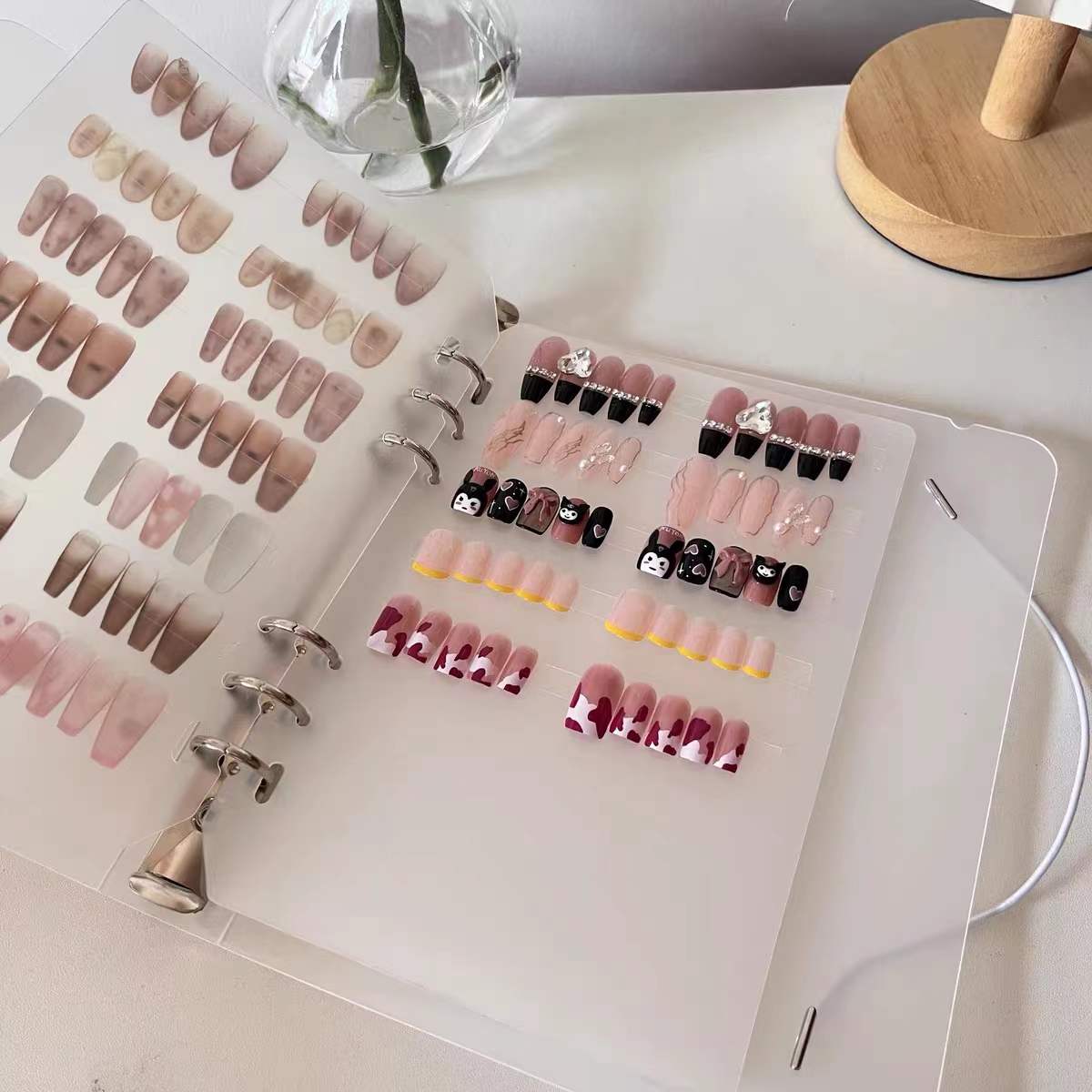 Press On Nail Organizer,Press On Nail Packaging,Removable Loose-Leaf Storage Book for Fake Nail,Nail Display (A5(9.05 * 7.08 * 1.37inch) Beauty & Personal Care Rikolto