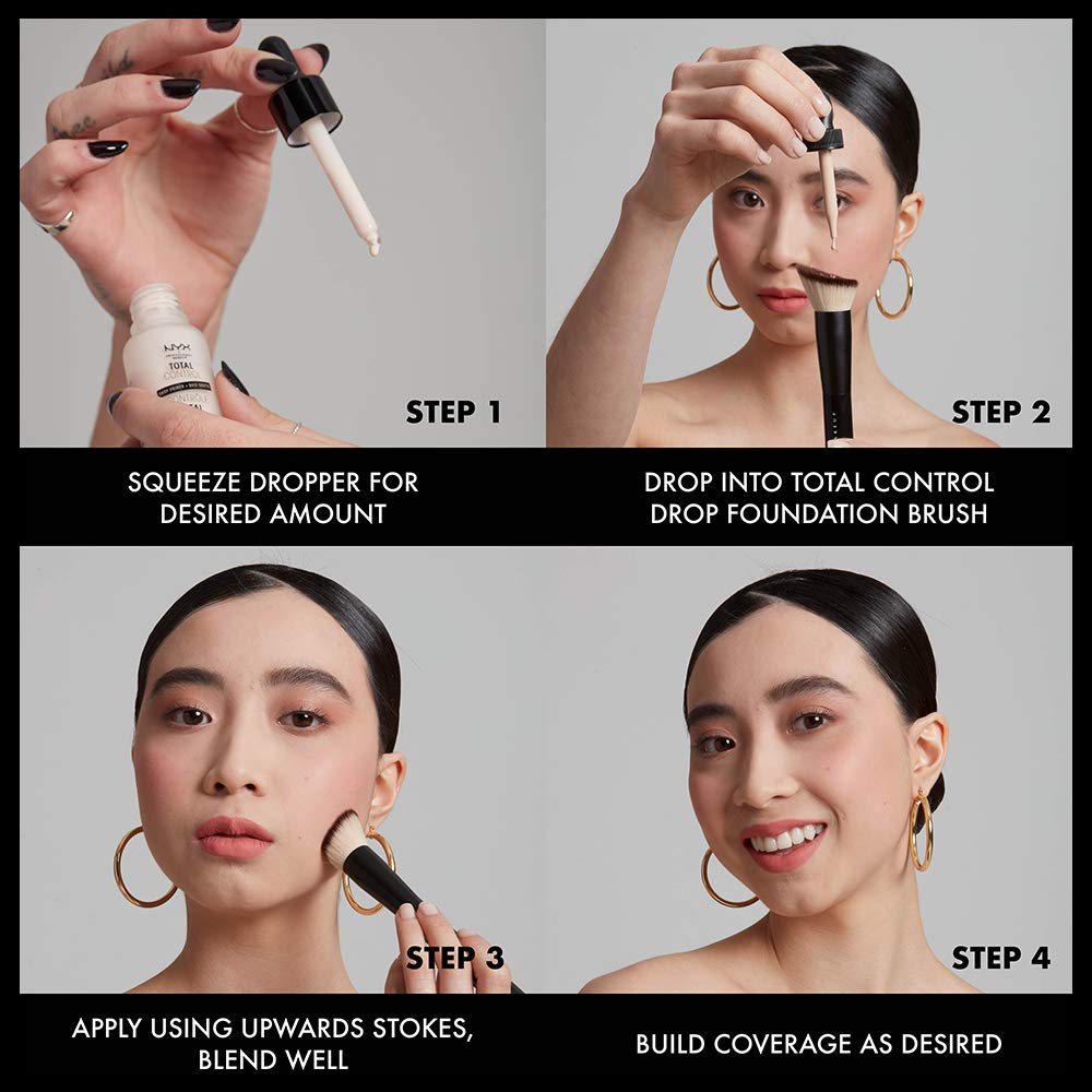NYX PROFESSIONAL MAKEUP Total Control Pro Drop Foundation, Skin-True Buildable Coverage - Nutmeg Beauty & Personal Care NYX PROFESSIONAL MAKEUP