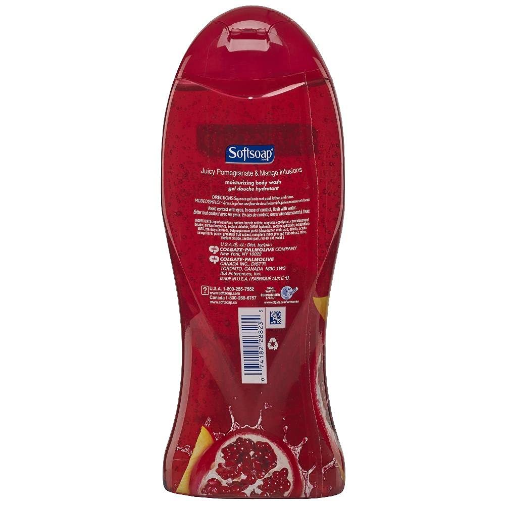 Softsoap Moisturizing Body Wash, Pomegranate and Mango Infusions 18 oz (Pack of 4) Beauty & Personal Care Softsoap