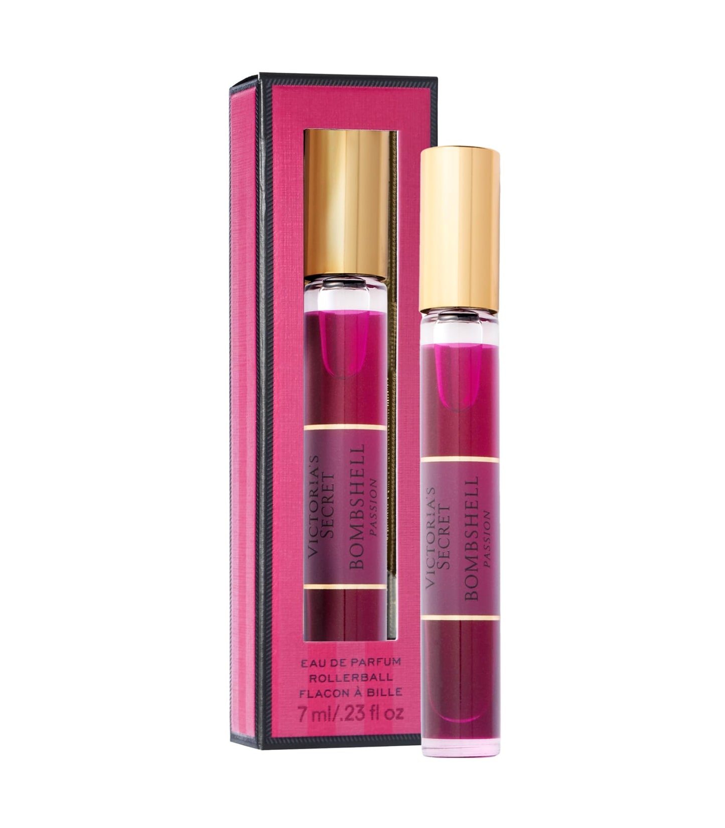 Victoria's Secret Bombshell Passion Eau de Parfum Rollerball, Notes of Sparkling Cassis, Queen Peony & Fuchsia Rose, Travel Size Mini Perfumes for Beauty & Personal Care Victoria's Secret