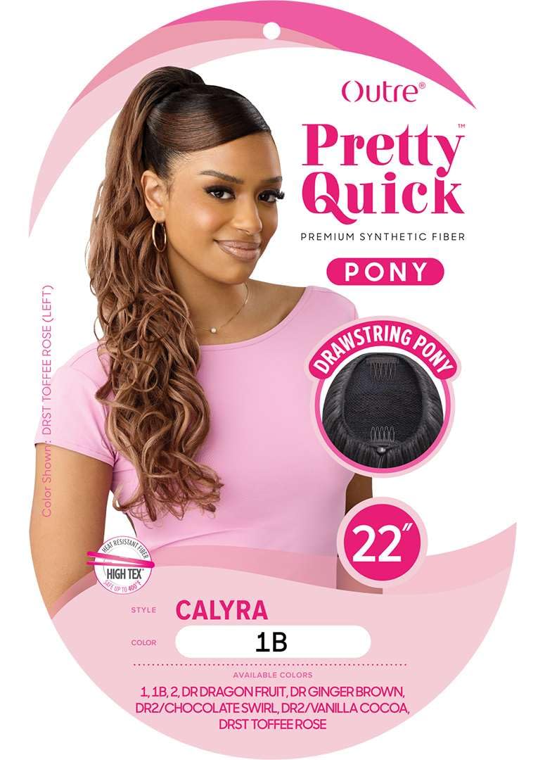 Outre Pretty Quick - Drawstring Pony - Calyra (DRST TOFFEE ROSE)