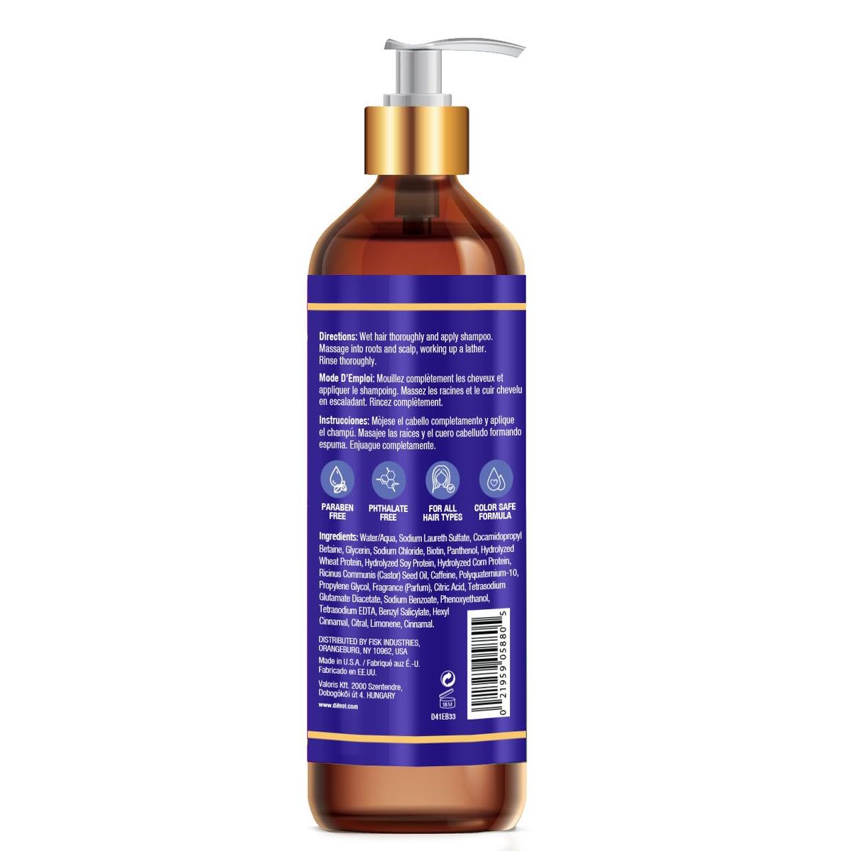 Difeel Pro-Growth Biotin Shampoo 33.8 oz. - Shampoo for Thinning Hair and Hair Loss with Biotin for Hair Growth