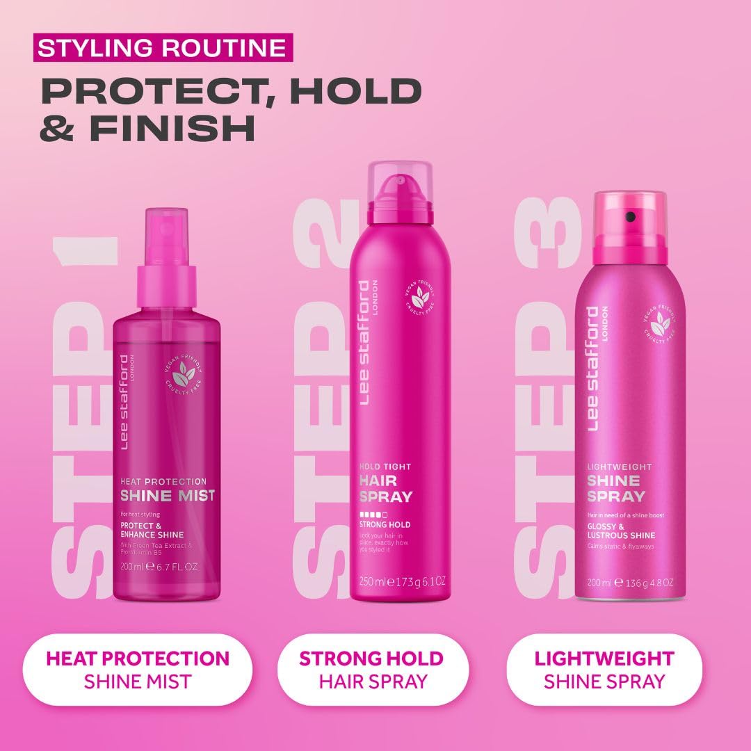 Lee Stafford Heat Protectant Hair Spray | Styling Collection - Best Thermal Defense Shine Mist for Daily Use, Frizz Control with Protection, Flat Iron Beauty & Personal Care Lee Stafford