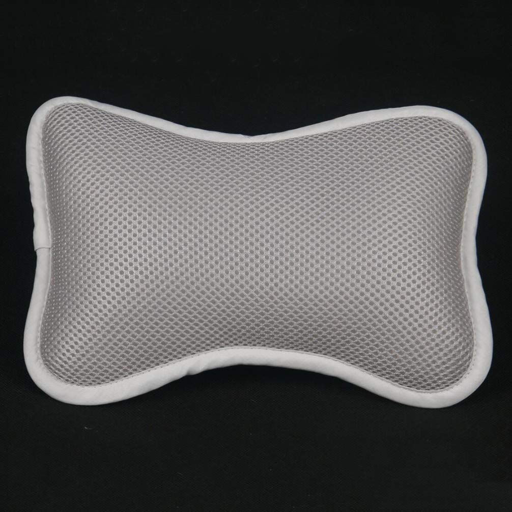 Heallily Bathtub Pillow 1 Pcs Soft Bath Pillow Supportive with Suction Cups for Neck and Shoulder Support Cushion (Grey) Beauty and Personal Care HEALLILY
