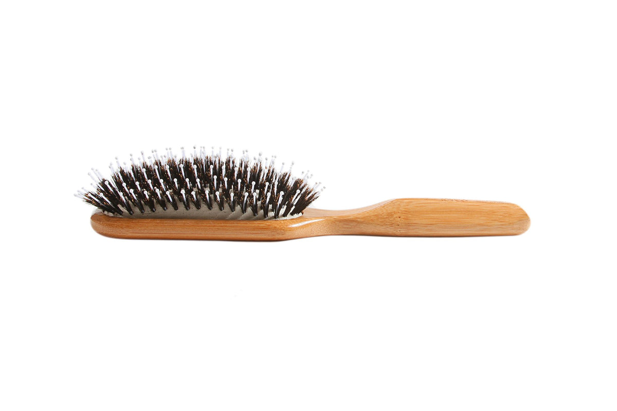 Bass Brushes | Shine & Condition | Luxury Grade Hair Brush | Natural Bristle | Professional Style with Pure Bamboo Handle