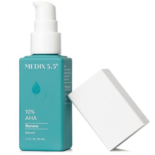 MEDIX 10% Glycolic Acid + Lactic Acid Leave-On Exfoliating Skin Care Body Gel | AHA Exfoliant Body & Face Serum Refines + Softens Dry Dead Skin Beauty & Personal Care Medix 5.5