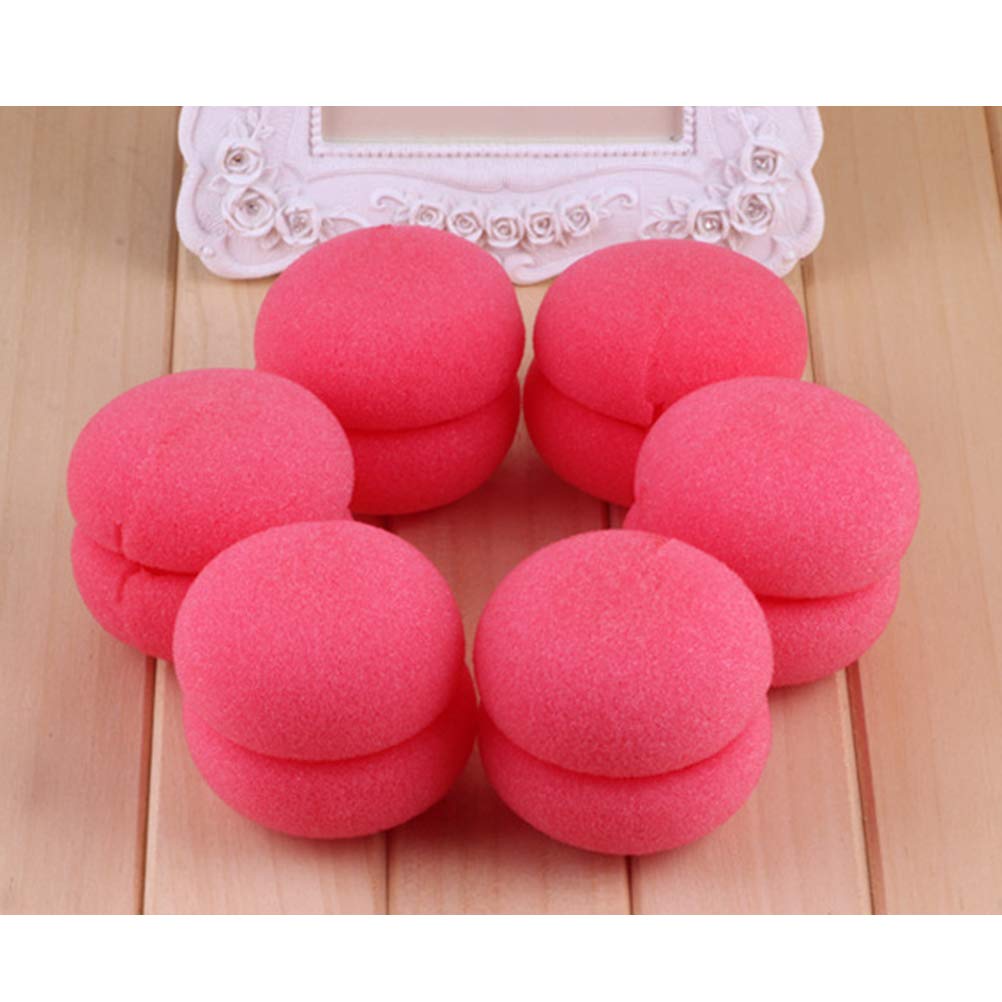 Beaupretty Hair Curler Sponge Rollers 12 Pcs Mushroom Round Foam Balls Soft Hair Styling Tool for Women Overnight Diy Curlers