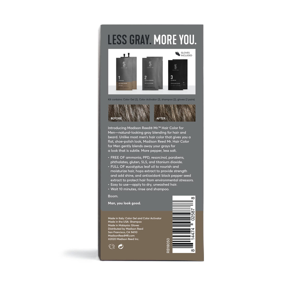 Madison Reed Mr. Hair Color for Men, Light Brown Demi-Permanent Hair Dye, Reduces Grays in 15 Minutes For Hair & Beard, Nourishing & Strengthening Beauty & Personal Care Madison Reed