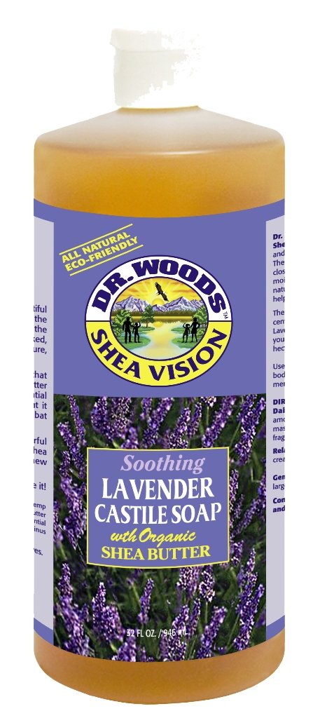 Sylvia's Hair Products Dr. Woods Castile Soaps, Lavender Soap with Shea Butter, 32-Ounce (Pack of 12) Beauty & Personal Care Dr. Woods