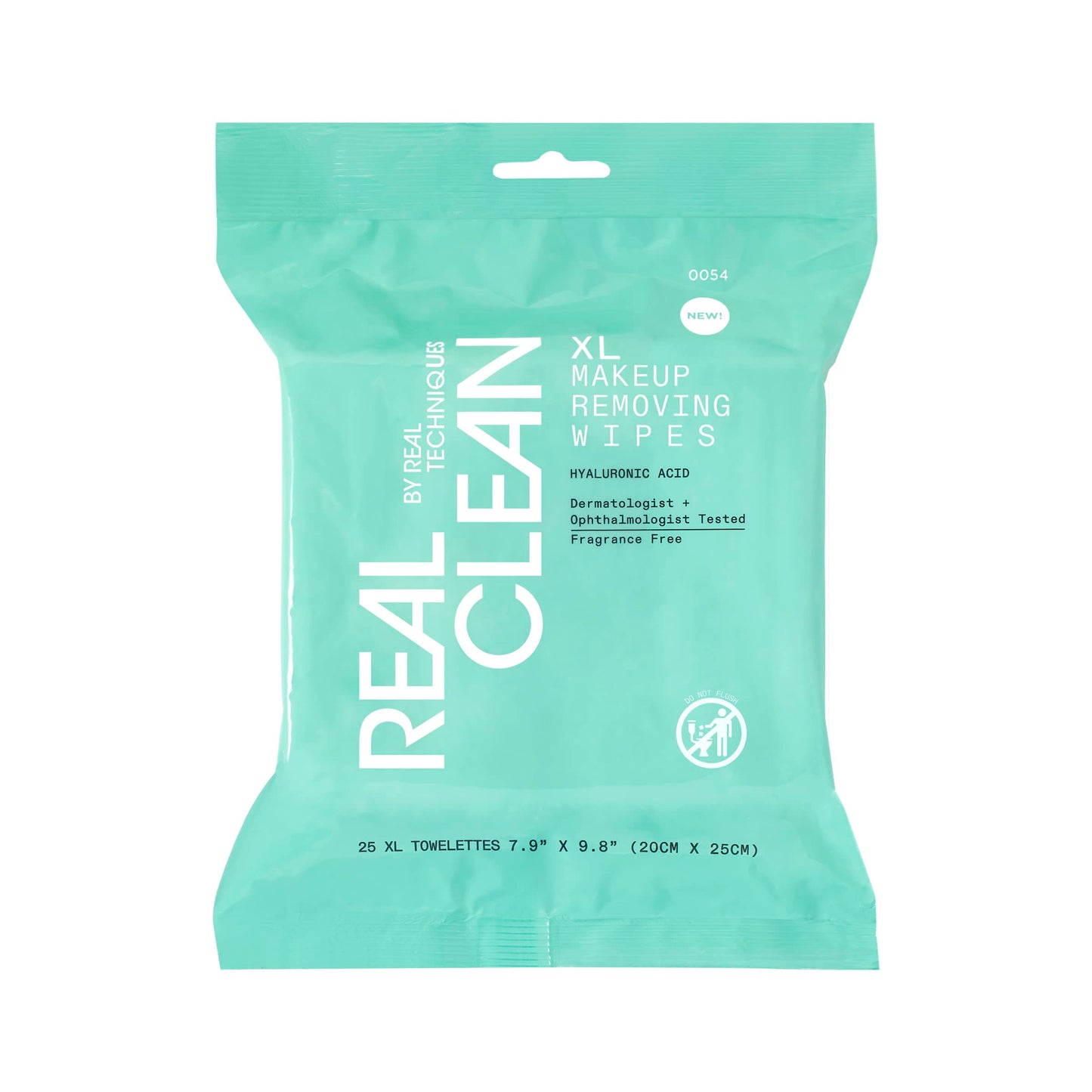 Real Techniques Real Clean XL Hydrating Facial Wipes, Infused With Hyaluronic Acid, Dual-Usage Cleansing Wipes Repair Skin & Gently Remove Makeup Beauty & Personal Care Real Techniques