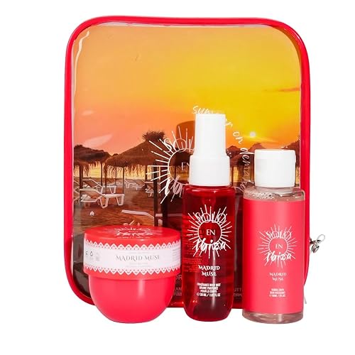 Madrid Muse Bath and Body Gift Set, Plum Vanilla Fragrance, 3-Piece with Body Mist, Body Butter and Bubble Bath Beauty & Personal Care Solo en Ibiza