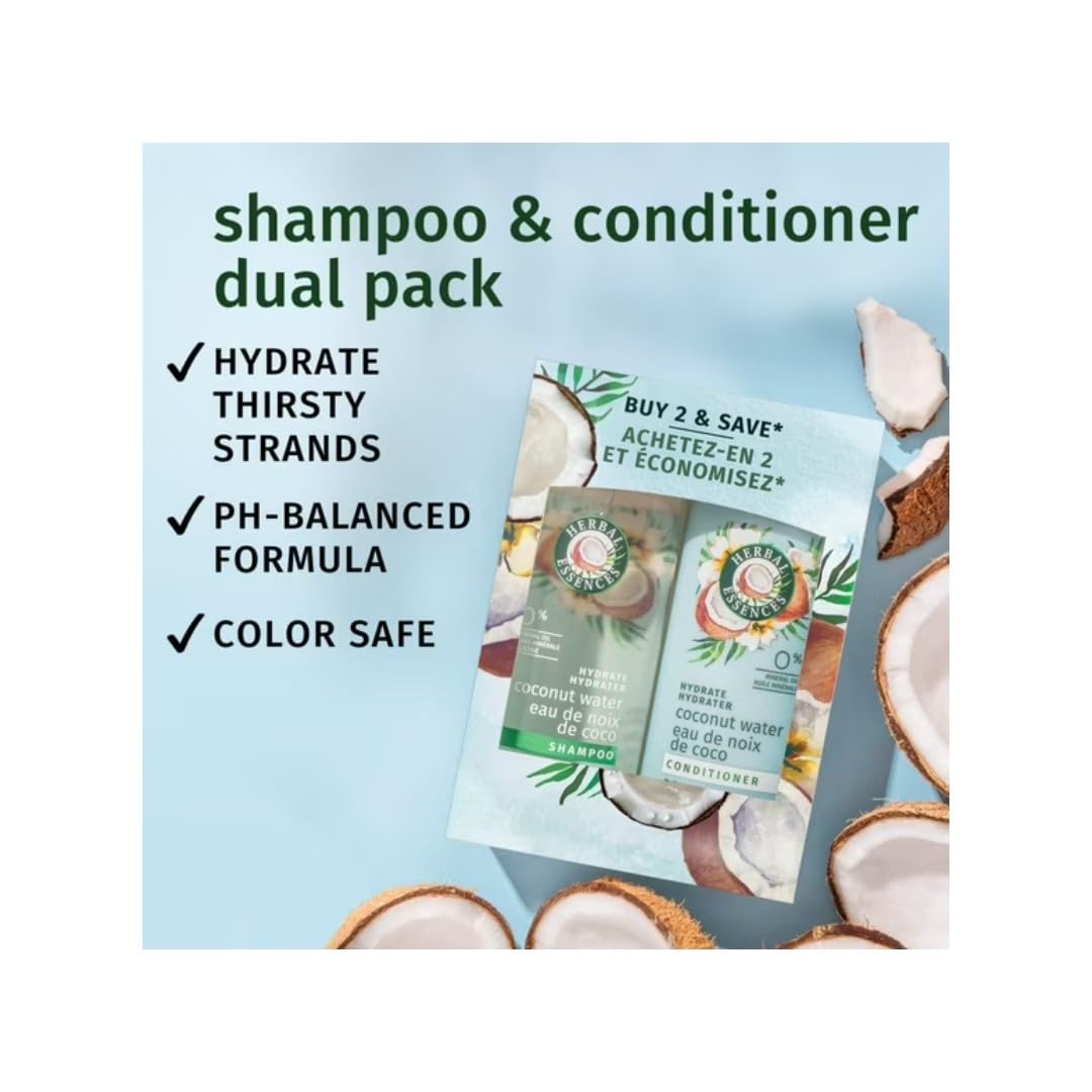 Herbal Essences Hydrate Shampoo & Conditioner Set, Moisturizing for Dry Hair Beauty & Personal Care Herbal Essences