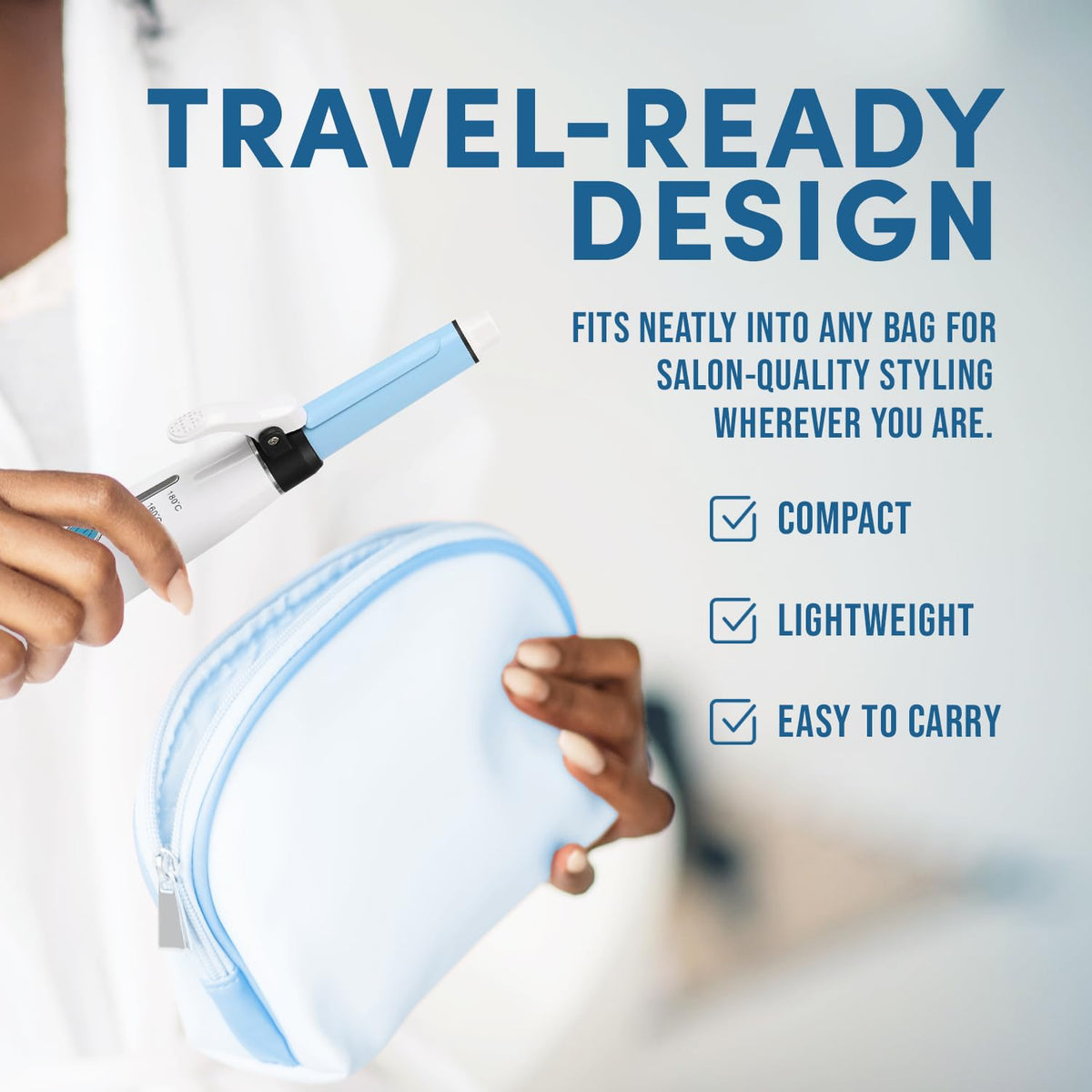 Pursonic Portable Cordless Professional Salon Quality Rechargeable USB Curling Iron, Easy to Carry, Charge Up to 40 Minutes of Use