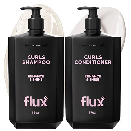 Curly Hair Shampoo & Conditioner Set - Hydrating Curl Shampoo & Conditioner for Curly & Wavy Hair for Women & Men - Sulfate-Free Frizz Control Beauty & Personal Care FLUX UP