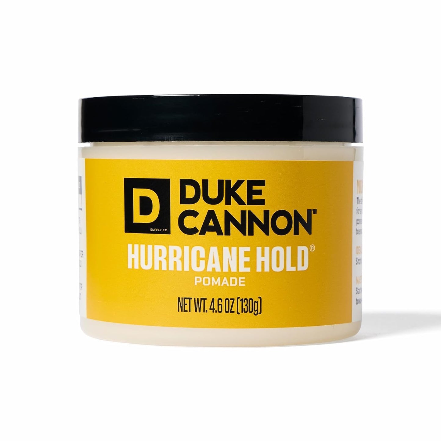 Duke Cannon Supply Co. Hurricane Hold Pomade - 4.6 oz - Extra Strong Hold, No Shine, Water-Based for Easy Washout, Long-Lasting Hair Control Beauty & Personal Care Duke Cannon Supply Co.